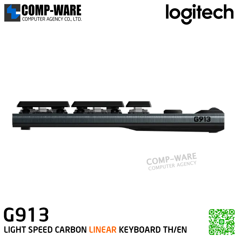 Logitech G913 LIGHT SPEED CARBON LINEAR KEYBOARD (TH/EN) - 2Y Warranty - 920-008966