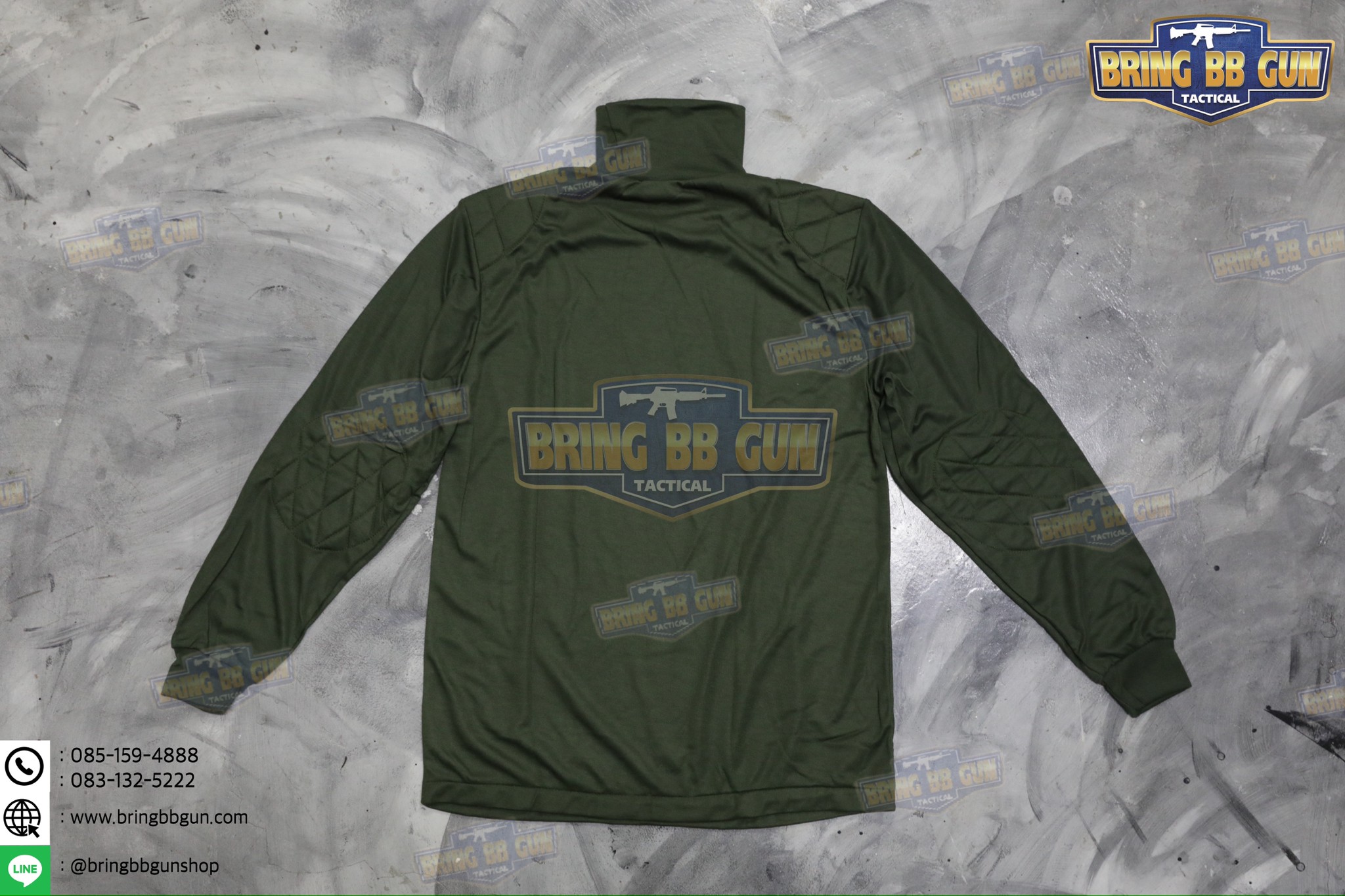 เสื้อยืดแขนยาว บุไหล่ คอเต่า (ผ้า TC)