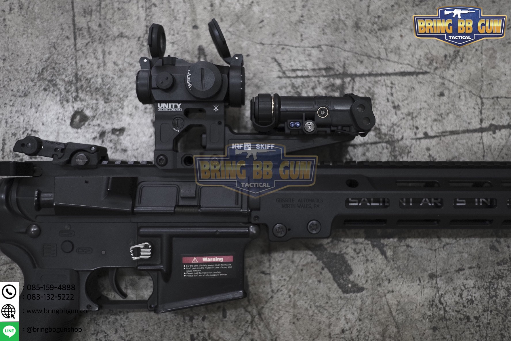 ชุดเซ็ต(Set) ดอท T2 + กล่องไฟฉาย+เลเซอร์แดง L3 NGAL + ขา Unity Fast + รางเสริม HRF Skiff