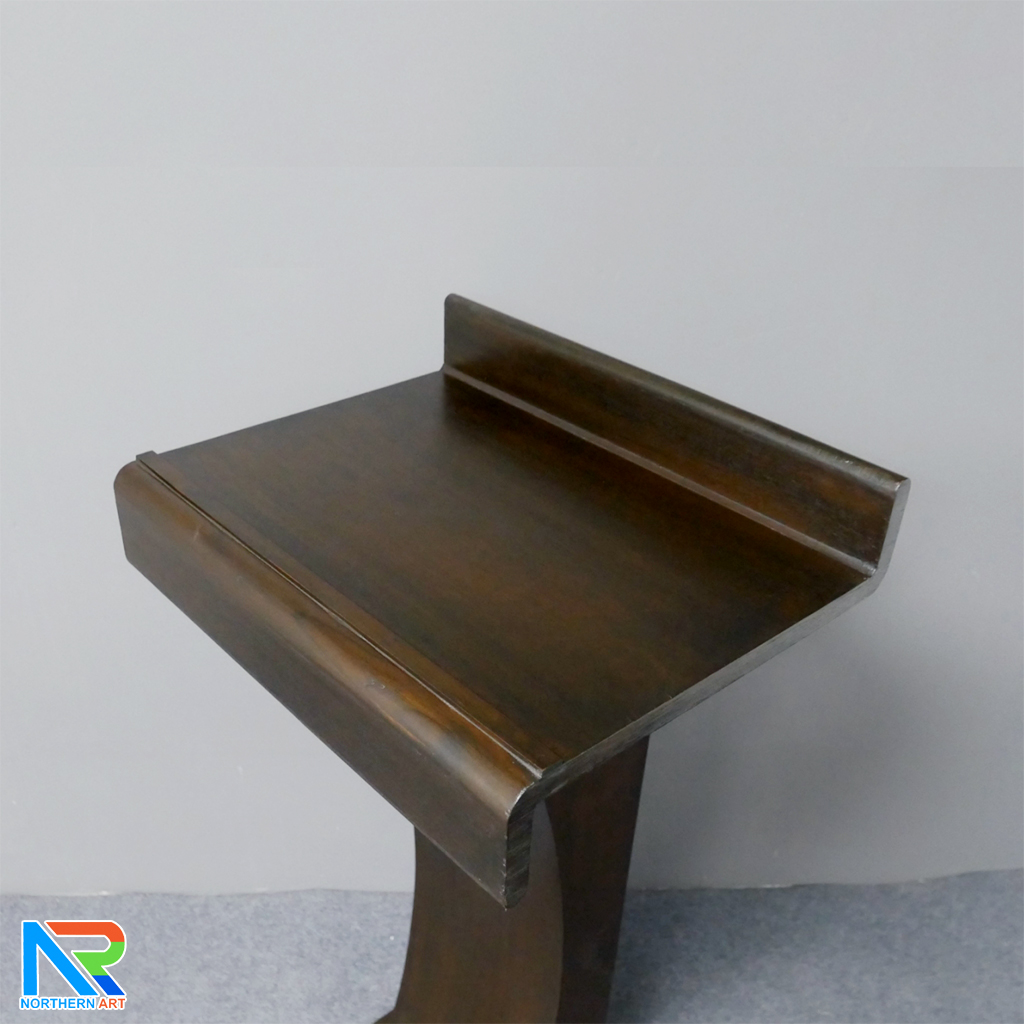 โพเดียมไม้ สีโอ๊ค ทรงโมเดิร์น TOPตรง ขนาด (W)55.5 x (L)42 cm. สูง 111 cm.