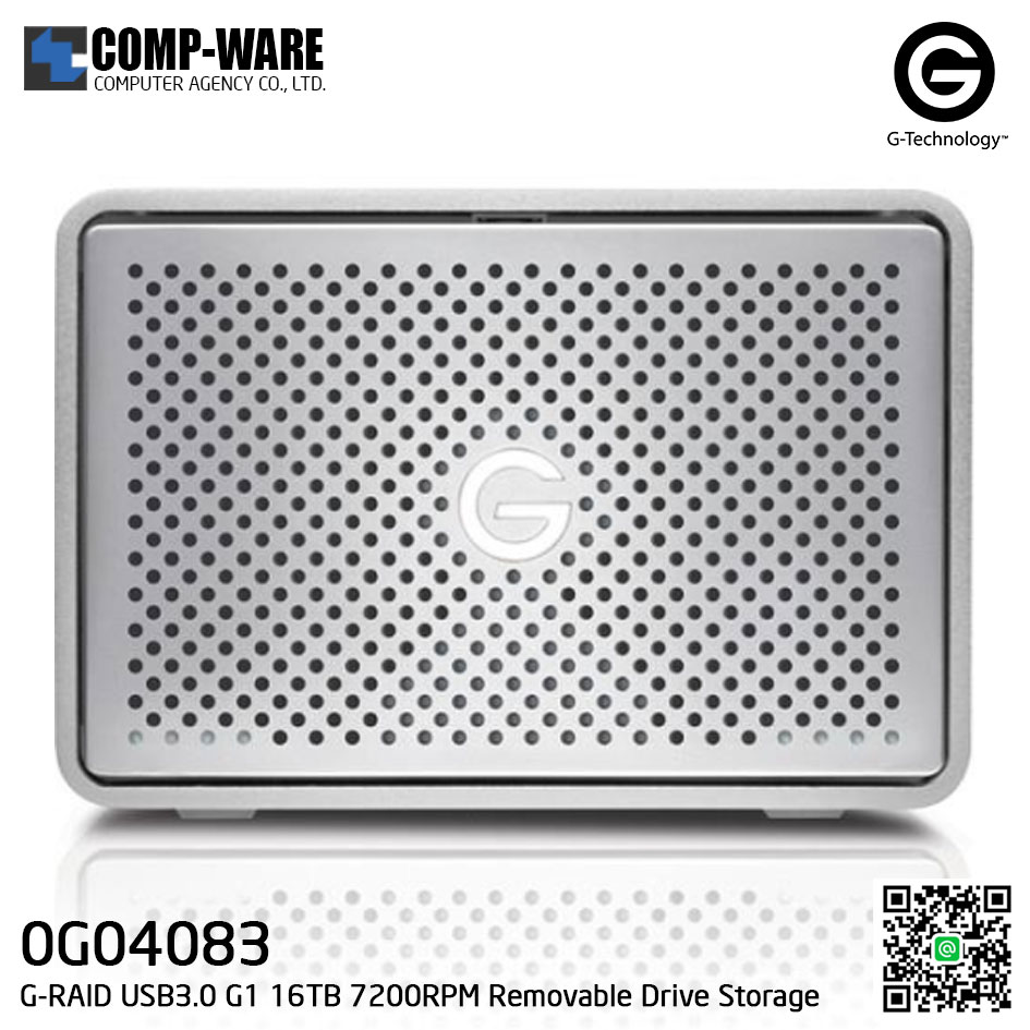 G-Technology G-RAID USB3.0 G1 16TB 7200RPM Removable Drive Storage - 0G04083