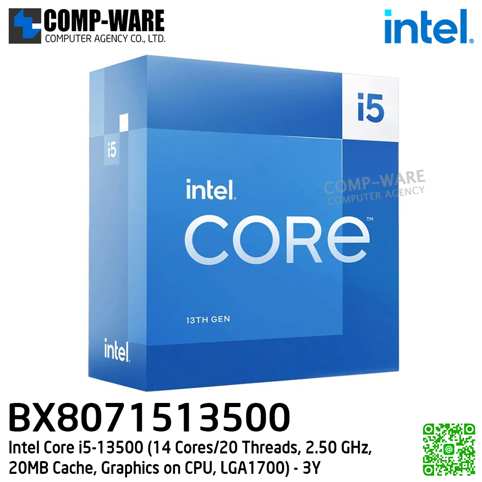 CPU BX8071513500 Intel Core i5-13500 (14Cores/20Threads, 2.50 GHz, 24MB Cache, Graphics on CPU, LGA1700) - 3Y Warranty