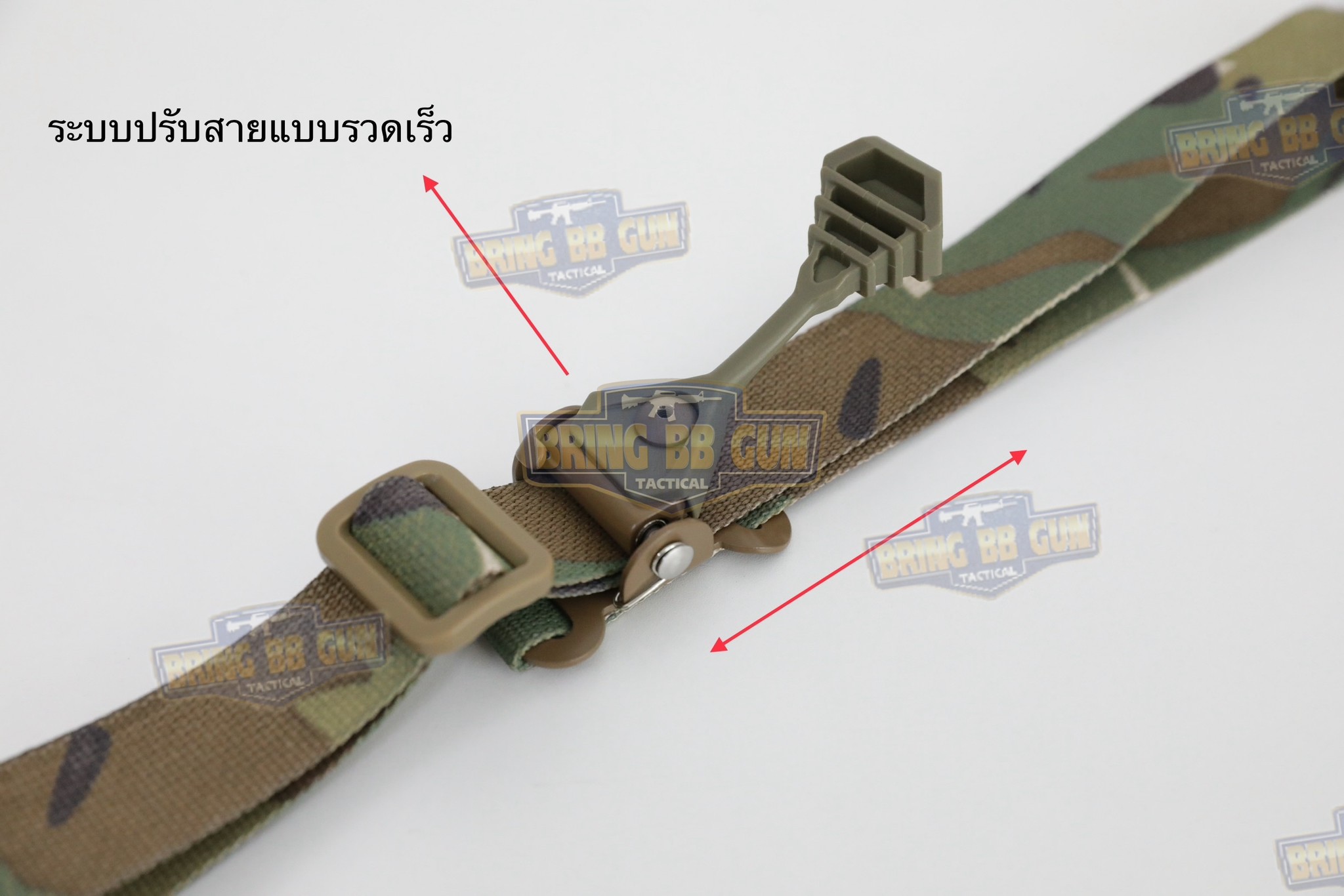 สายสะพายปืน ทรง Ferro (สายสะพายปืนยุทธวิธี 2 จุด) (Padded Sling) (The Slingster) (Adjustable dual point tactical function rope)