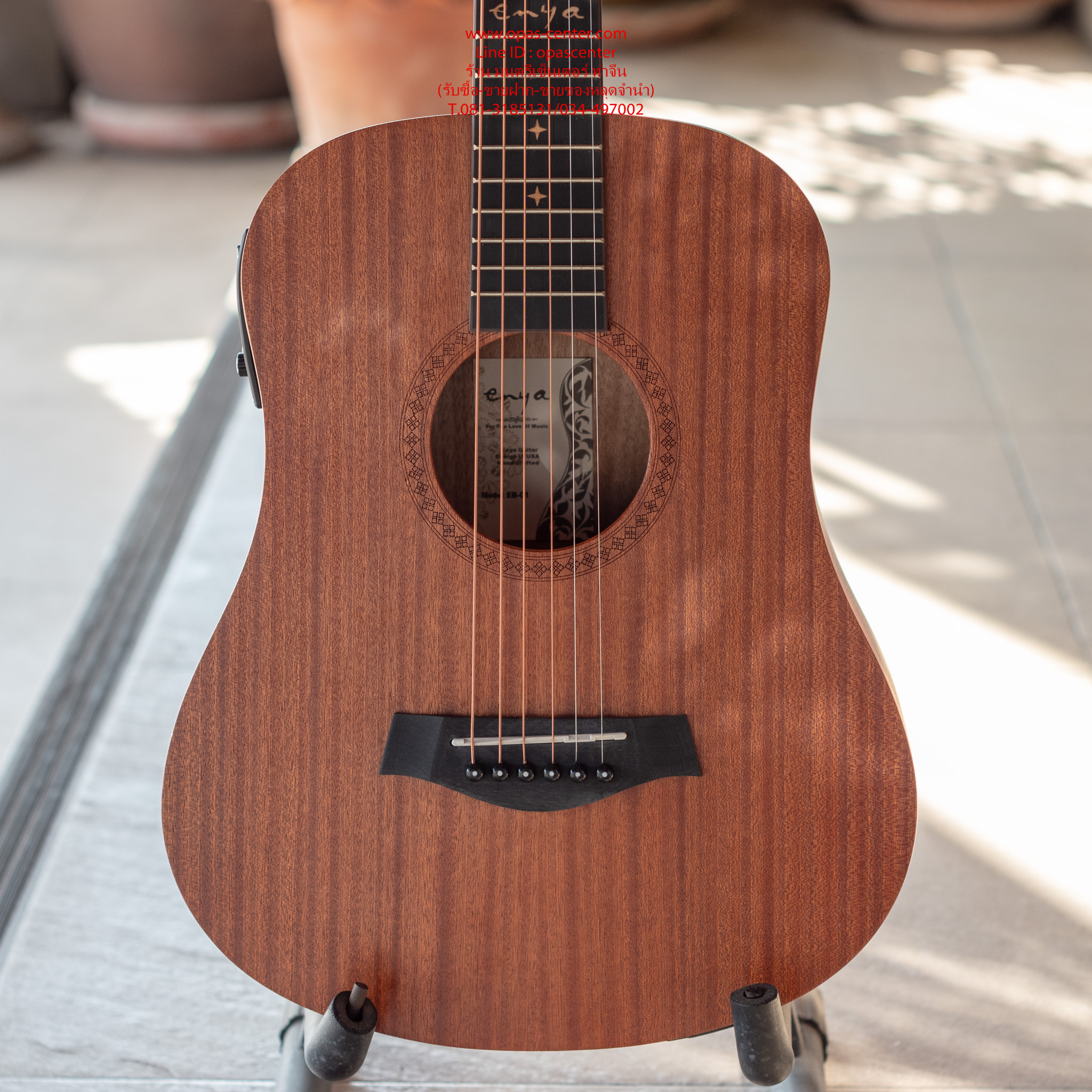 กีต้าร์เบบี้ ไฟฟ้า Enya 36 นิ้ว ของใหม่ รุ่น EB-01 ไม้มะฮอก ลูกบิดเหล็ก งานสวย เสียงดี EQ KLT-1 จูนเนอร์ในตัว