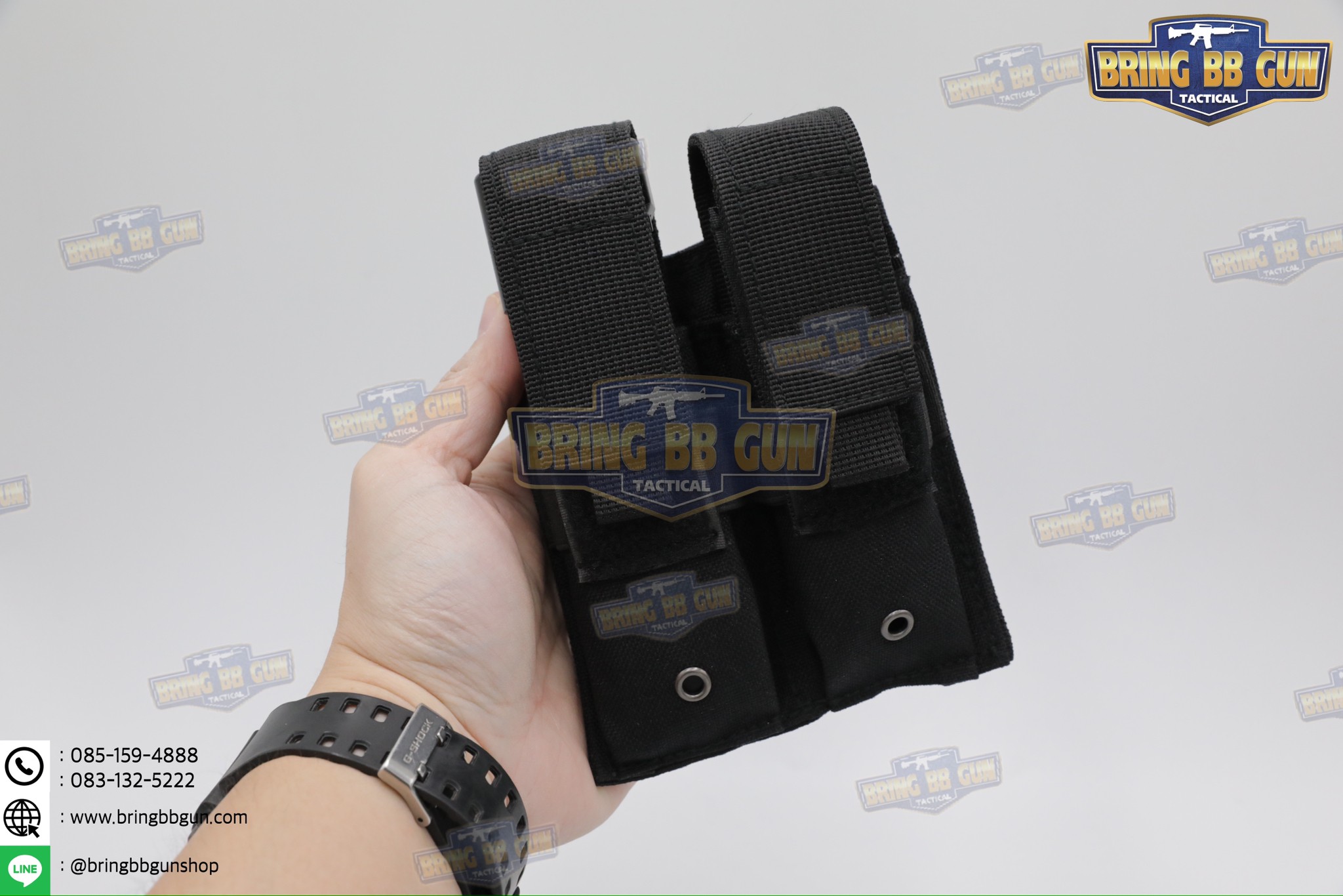 เพ้าแม็กกาซีนเดี่ยว ยี่ห้อ Amomax รุ่น ปืนสั้น (Fabric Magazine Pouch)