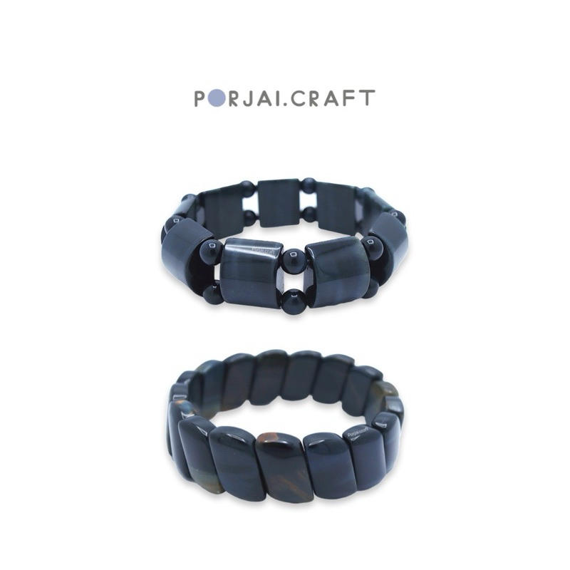 Blue Tiger’s Eye Beaded Bracelets สร้อยข้อมือไทเกอร์อาย