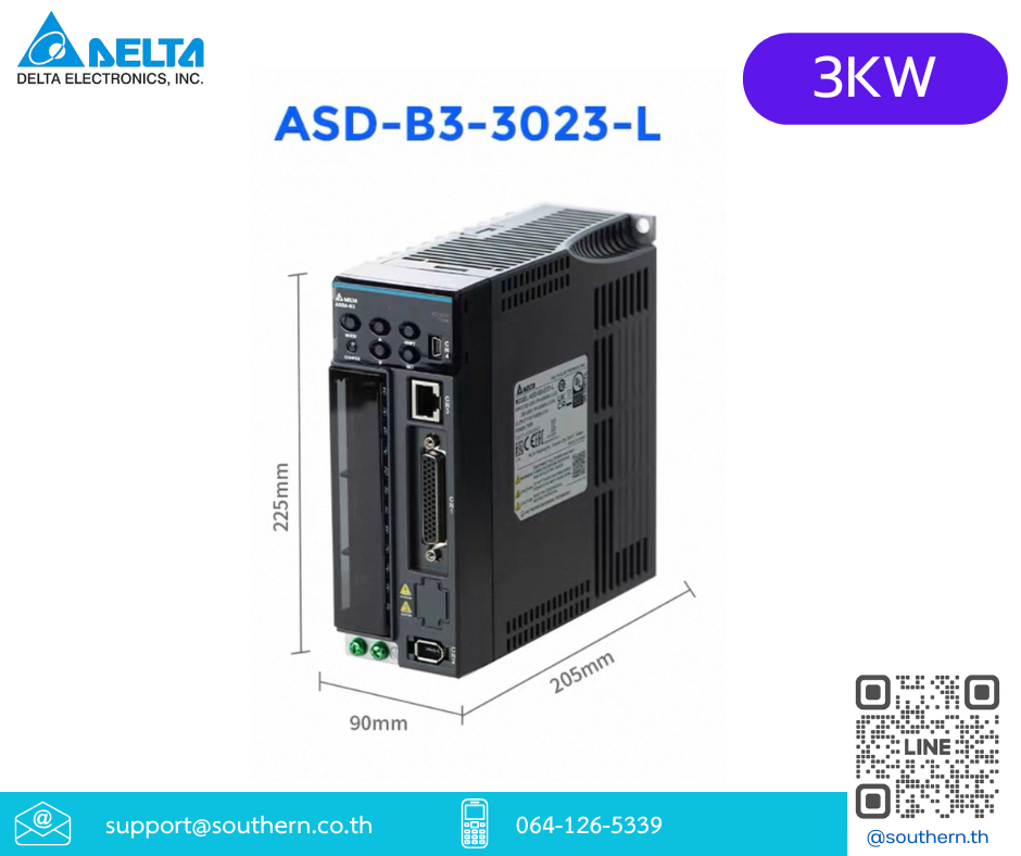 Delta AC Servo Drive ASD-B3-3023-L 3KW 220V 3/1-Phase , close loop