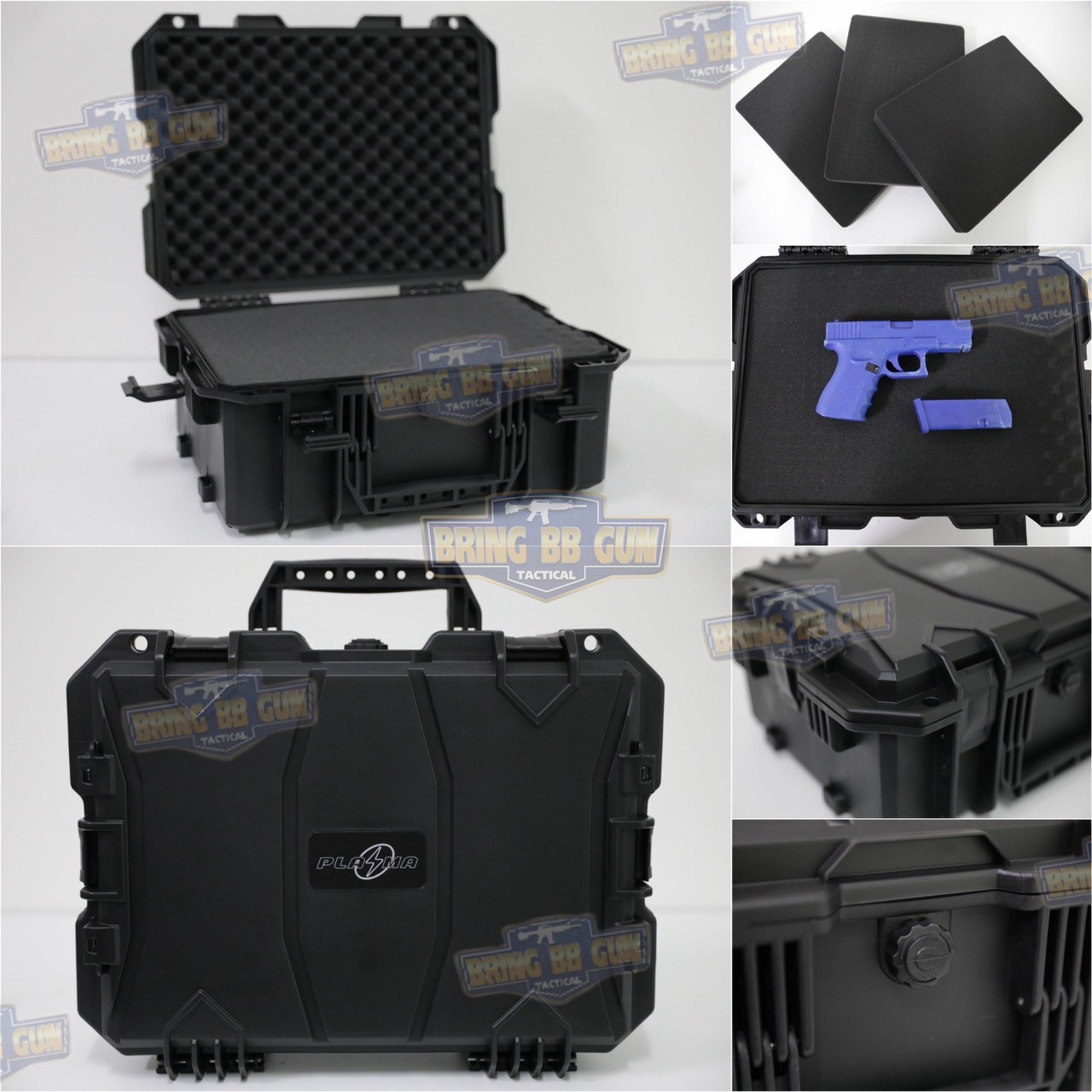 กล่องปืนสั้น Plasma Case รุ่น P03 (SW0818) (เคสกันกระแทรก Plasma) (กล่องกันกระแทก)