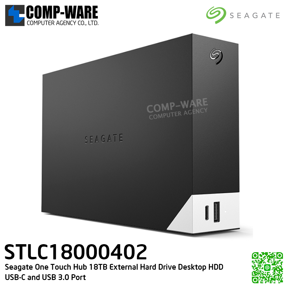 Seagate One Touch Hub 18TB External Hard Drive Desktop HDD USB-C and USB 3.0 Port WITH PASSWORD PROTECTION - STLC18000402