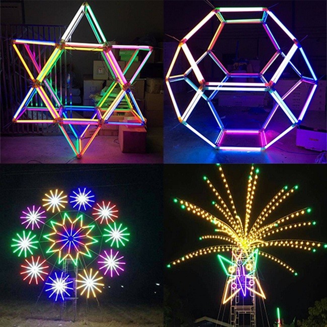 หลอดนีออนสีกันน้ำ ขั้วปลั๊กไฟ IWC-LED-GE-8309-N-9W-YELLOW