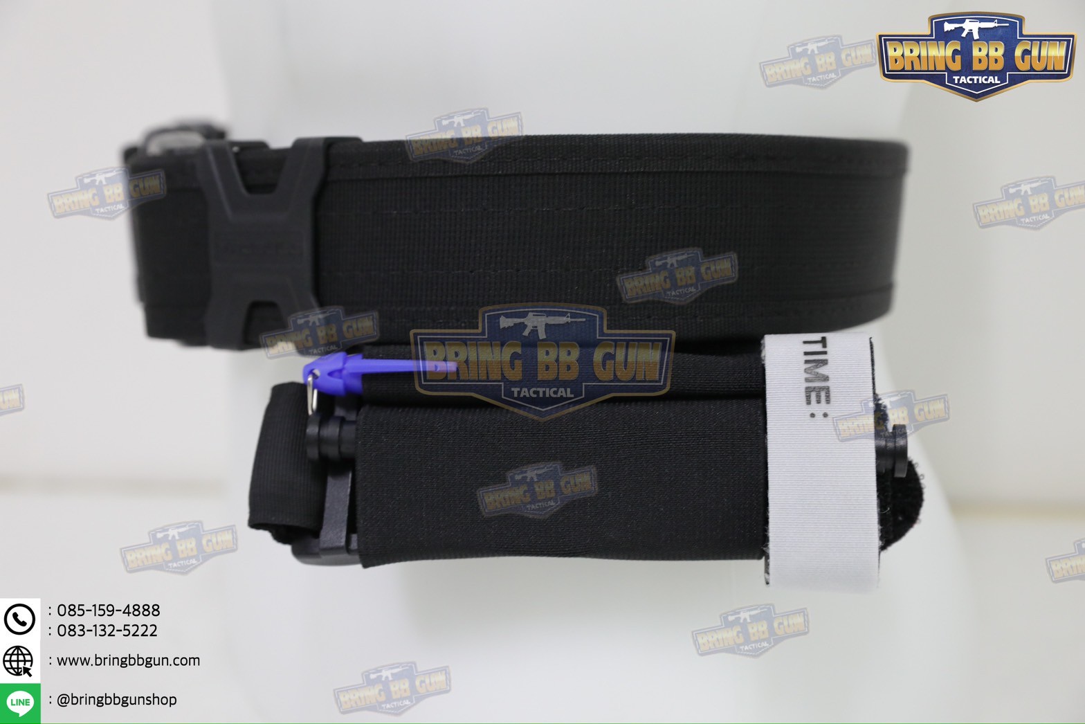 สายรัดเก็บทูนิเก้ แบบติดเข็มขัดยุทธวิธี/เสื้อเวส Version 2 ยางยืด(สำหรับเก็บทูนิเก้) แบบติดเข็มขัดยุทธวิธี/เสื้อเวส สายรัดจัดเก็บอุปกรณ์ทูนิเก้ แบบตีนตุ๊กแก (Belt Mounted Elastic Tourniquet Version 2) (Elastic TQ Holder) (Tourniquet Holder)