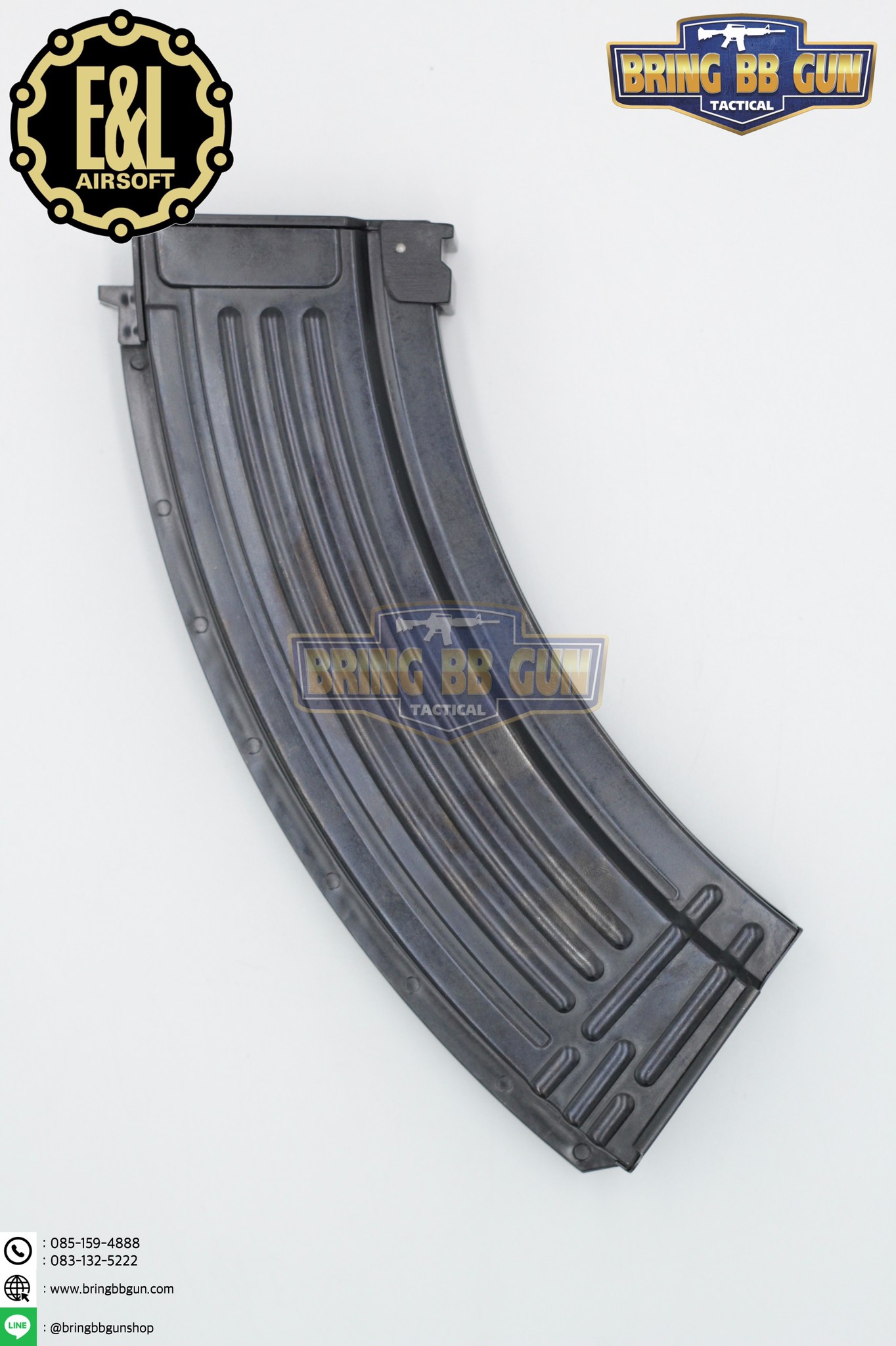 แม็กกาซีน AK47 / AKM ยี่ห้อ E&L แบบstand(ไม่ต้องปั่น) ทรง เหล็ก (ทรงเดิม) (AK Mid-cap magazine)