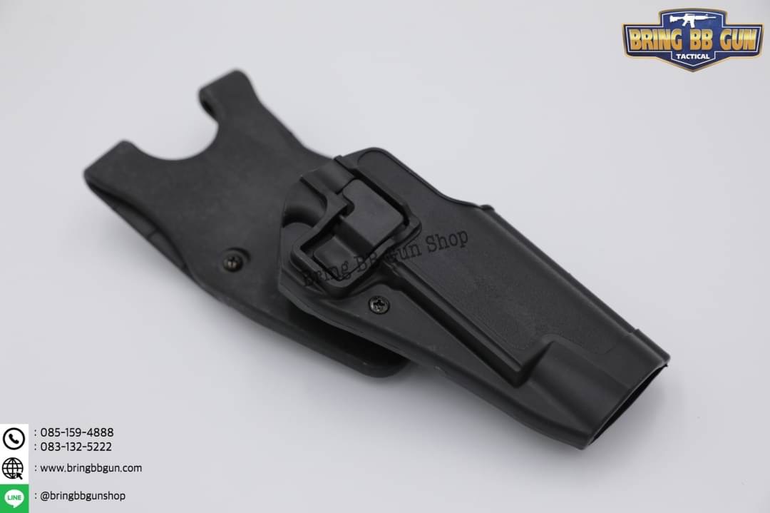 ซองปืนพกนอก + เพลทลดต่ำ ยี่ห้อ Black Hawk