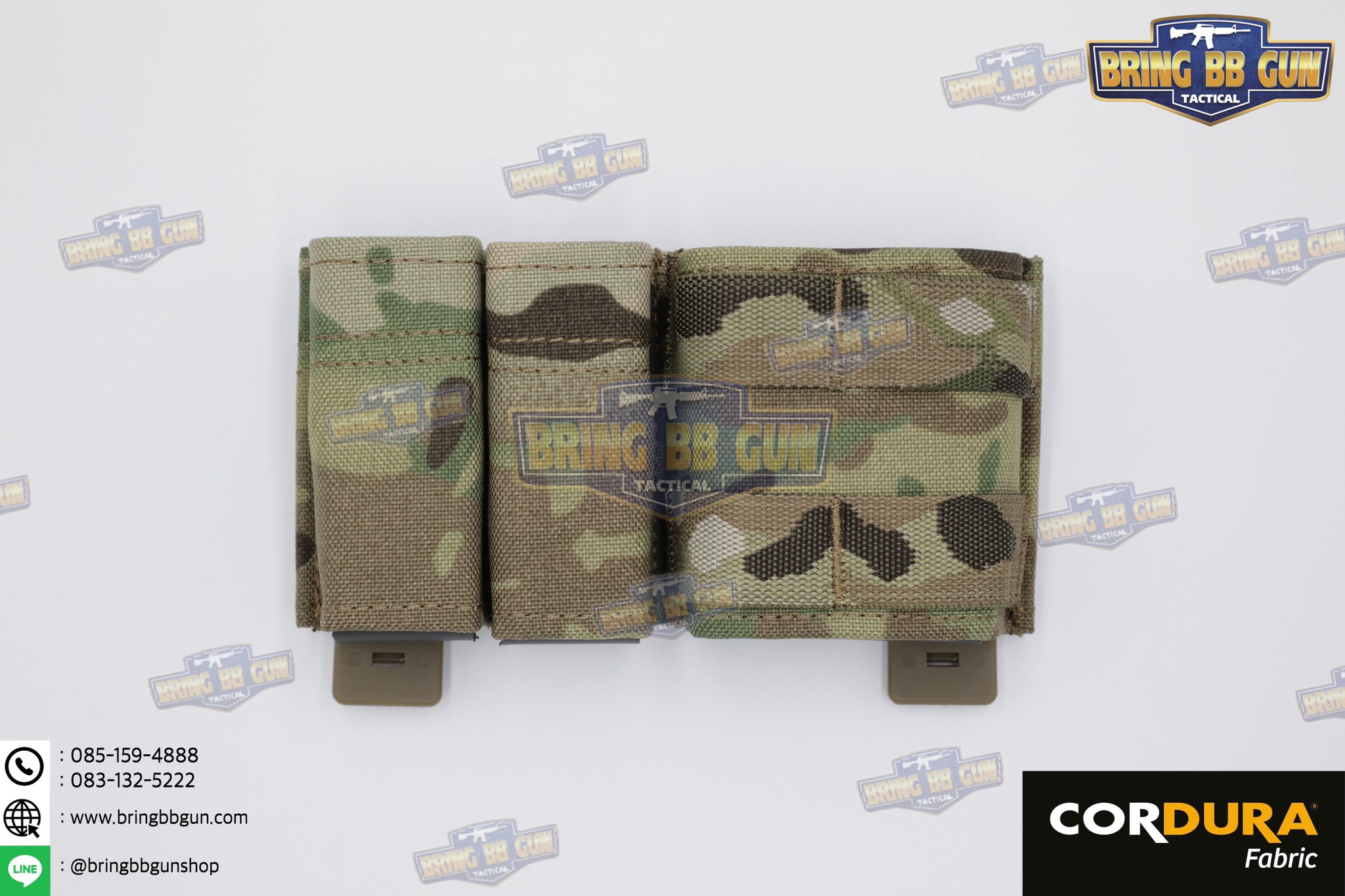 เพ้าแม็กกาซีน 2+1 (ปืนสั่น2ช่อง+ปืนยาว1ช่อง) (ซองแม็กกาซีน 2+1) (FAST 9MM &5.56 Double Mag Pouch)