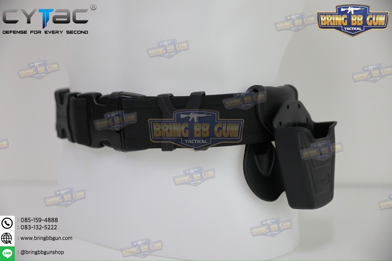 ซองกุญแจมือชนิดบานพับ รุ่น ไม่มีฝาปิด ยี่ห้อ Cytac (Handcuff Pouch) + กุญแจมือบานพับ