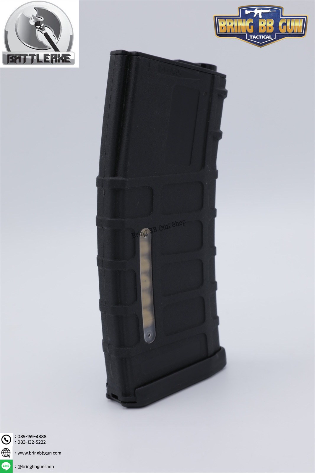 แม็กกาซีน M4 ยี่ห้อ Battle Axe แบบstand ❌ไม่ต้องปั่น❌มี4ทรงให้เลือก ทรง P-mag / ทรง EPM / ทรง 002 / ทรง IMI Lancer