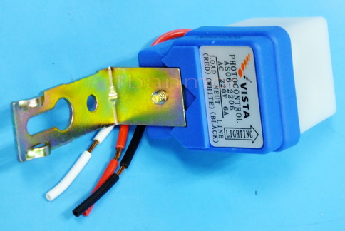 PhotoSwitch สวิทช์แสงแดด ขนาด 220V 6A สำหรับ เปิด-ปิดไฟ อัตโนมัติ