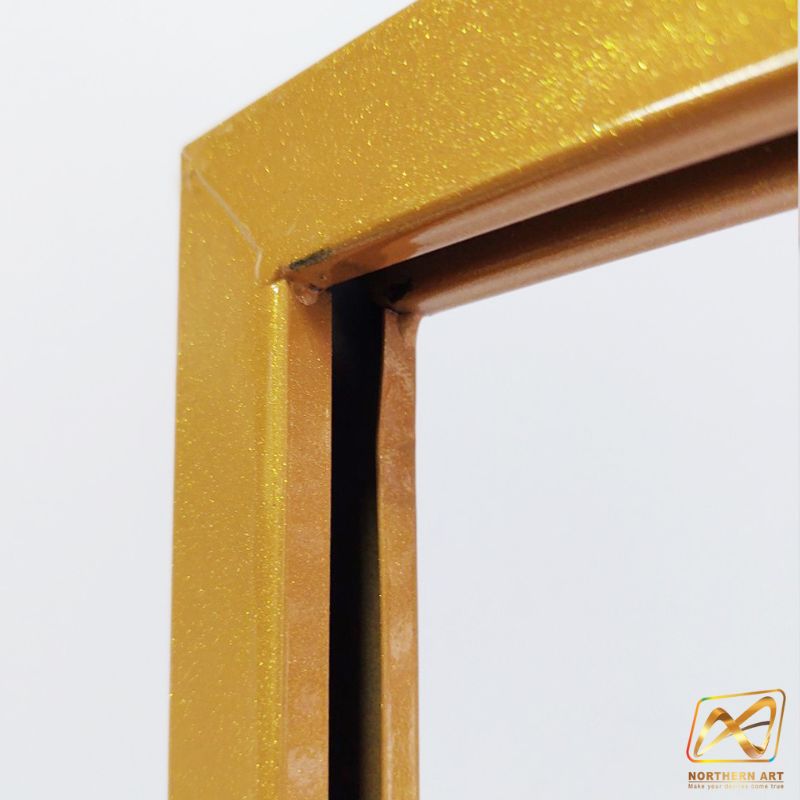 โปสเตอร์สแตนด์เหล็ก สีทอง เสาคู่ ขนาด 60X80 ซม.ฐานเหลี่ยม สอดงานพิมพ์ด้านบน โชว์งานพิมพ์ 2 ด้าน ถอดประกอบได้