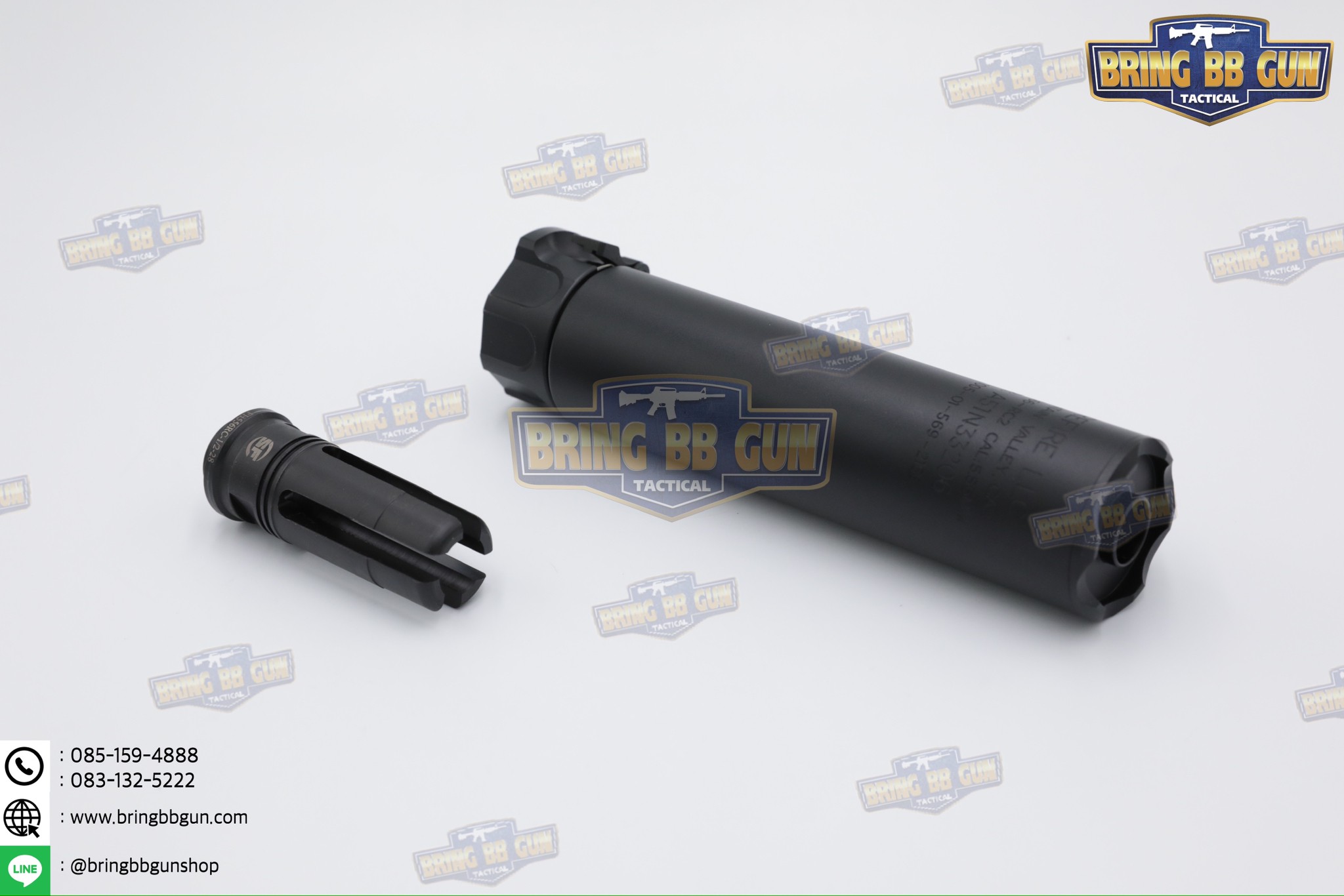 เก็บเสียง+ปลอกลดแสง ยี่ห้อ Surefire รุ่น Socom556 (6") (SOCOM556-RC2 & 4-Prong Flash Hider) (Fast-Attach Sound Suppressor)