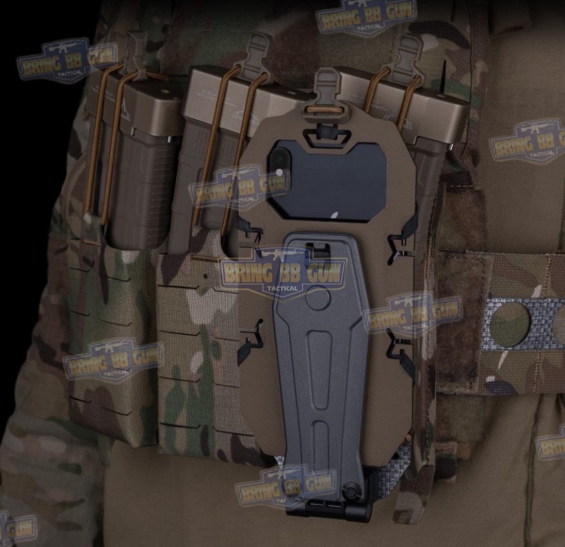 Tactical Rotating Phone Holder เคสโทรศัพท์ติดเสื้อเวส แบบปรับองศาได้ (Folded Navigation Board) (Tactical MOLLE Phone Holder) (Navboard Fliplite Chest Smartphone Mount)