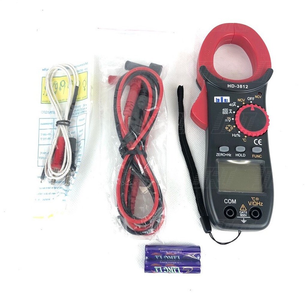แคลมป์มิเตอร์ BLU 3812A | M-HD-3812A | ยีห้อBLU | CLAMP METER DCA/ACA 600A (blu) | ส่งเร็ว