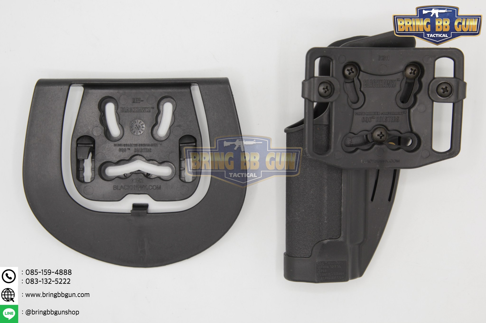 ซองปืนพกนอก ทรง Black Hawk รุ่น Beretta สำหรับปืน : Beretta 92/96 (รุ่นไม่มีรางล่างเท่านั้น)