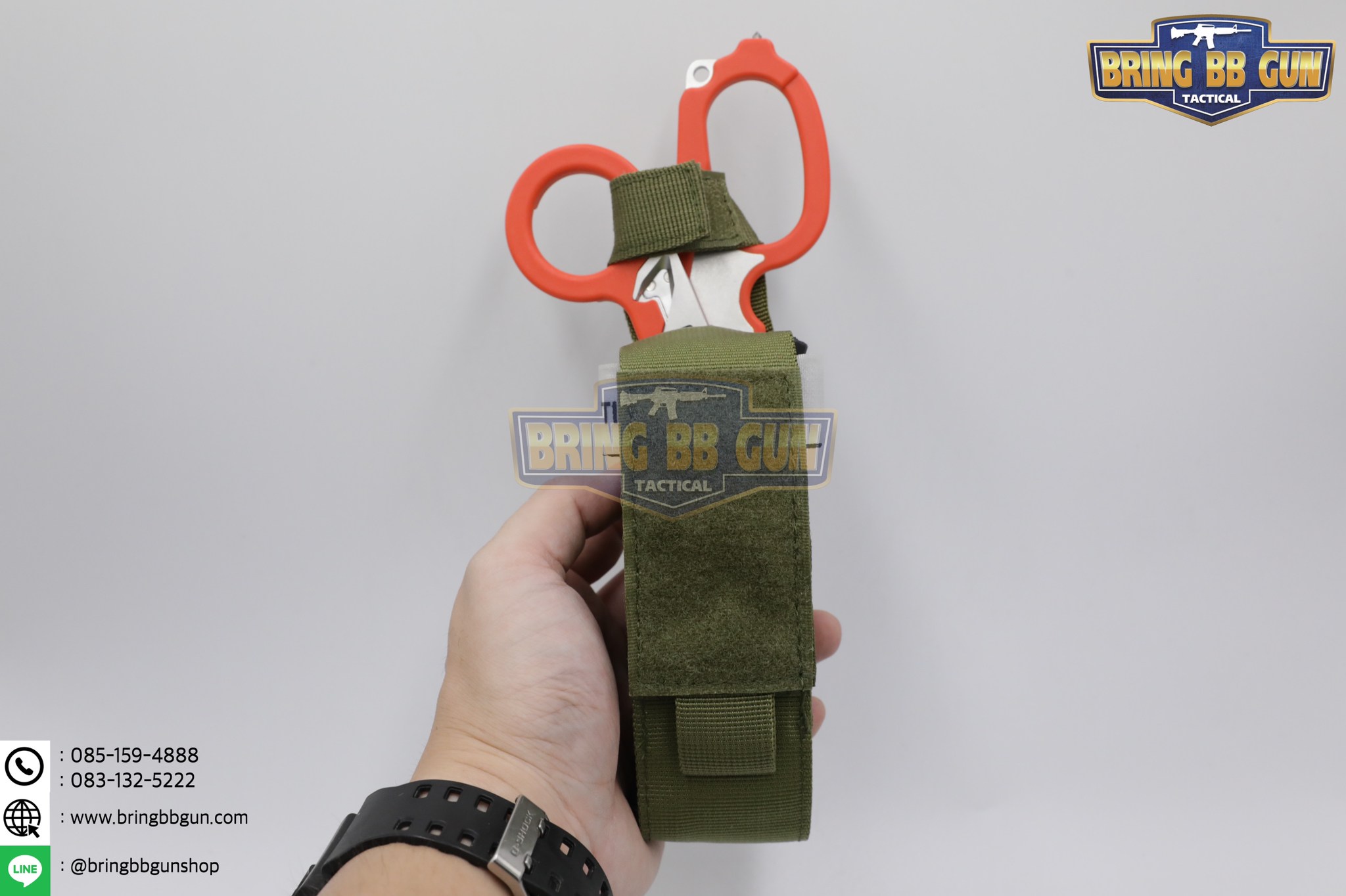 ชุดเพ้าผ้าใส่สายห้ามเลือด+กรรไกรแพทย์สนาม LM Raptor (ซองผ้าใส่สายรัดห้ามเลือด+สายรัดห้ามเลือด+กรรไกร LM Raptor)