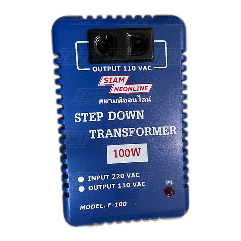 หม้อแปลง F-100 100W | 06-07-0319 | 100W In 220Vac / Out 110Vac | หม้อแปลง | สยามนิออนไลน์
