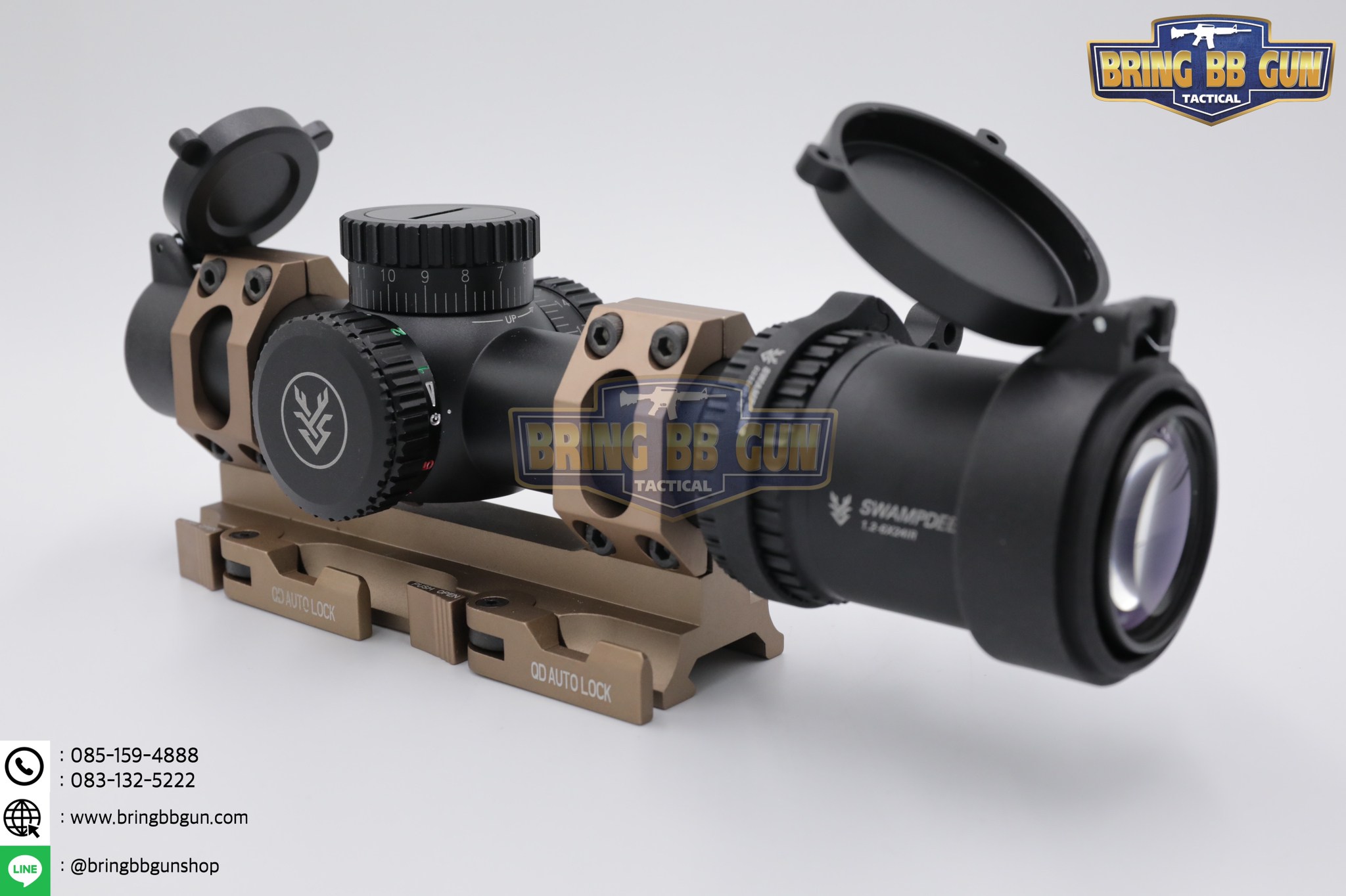 ขาจับกล้องคู่แบบปลดไว (ไซค์เล็ก) Scope AR Recon QD Mount ขาจับกล้องขนาดวง 25 และ 30mm. รุ่นปลดไว จับราง 20 mm.