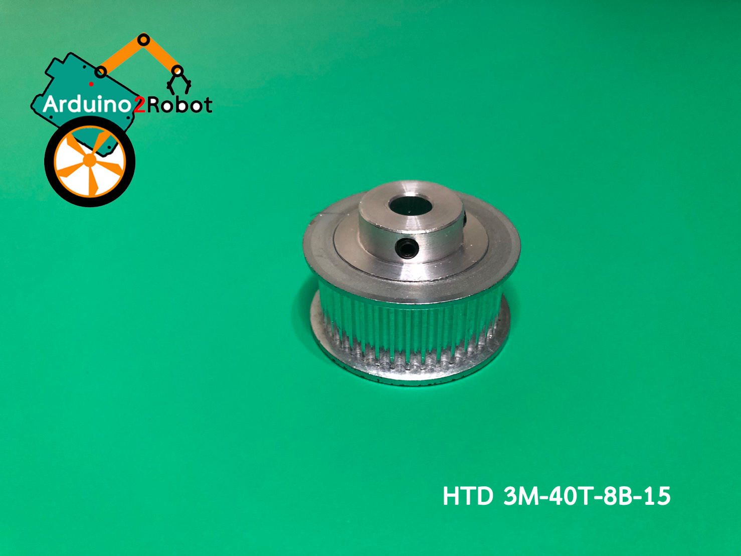 HTD 3M timing pulley 40 teeth bore 8mm สำหรับสายพาน 3M belt width 15mm (HTD 3M-40T-8B-15)