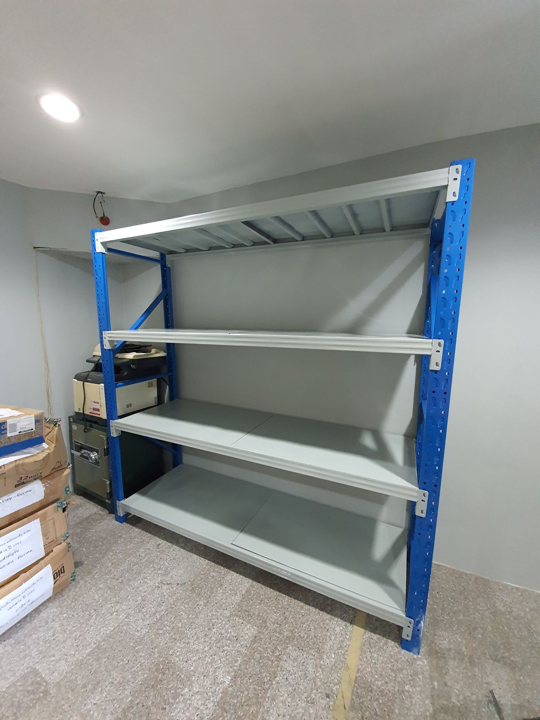 ชั้นวางสินค้า Micro Rack (ชั้นเดี่ยว Single Rack) สีทูโทน น้ำเงิน/ขาว W200 x D60 x H200 cm.