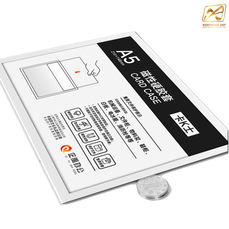 กรอบใส่ภาพแม่เหล็ก กรอบสีขาว ดูดติดแผ่นเหล็ก ตู้เย็น รถยนต์ ขนาด A5-A4-A3