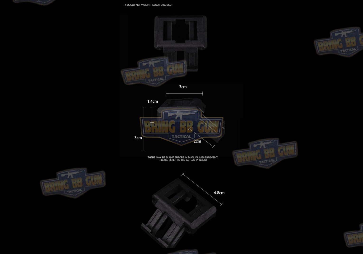 เคสสวิตซ์หางหนูแบบคู่ จับราง Picatinny (เอียง45องศา) (เคสสวิตซ์หางหนู2ทาง) (Dual Picatinny Offset for Modbutton Lite)