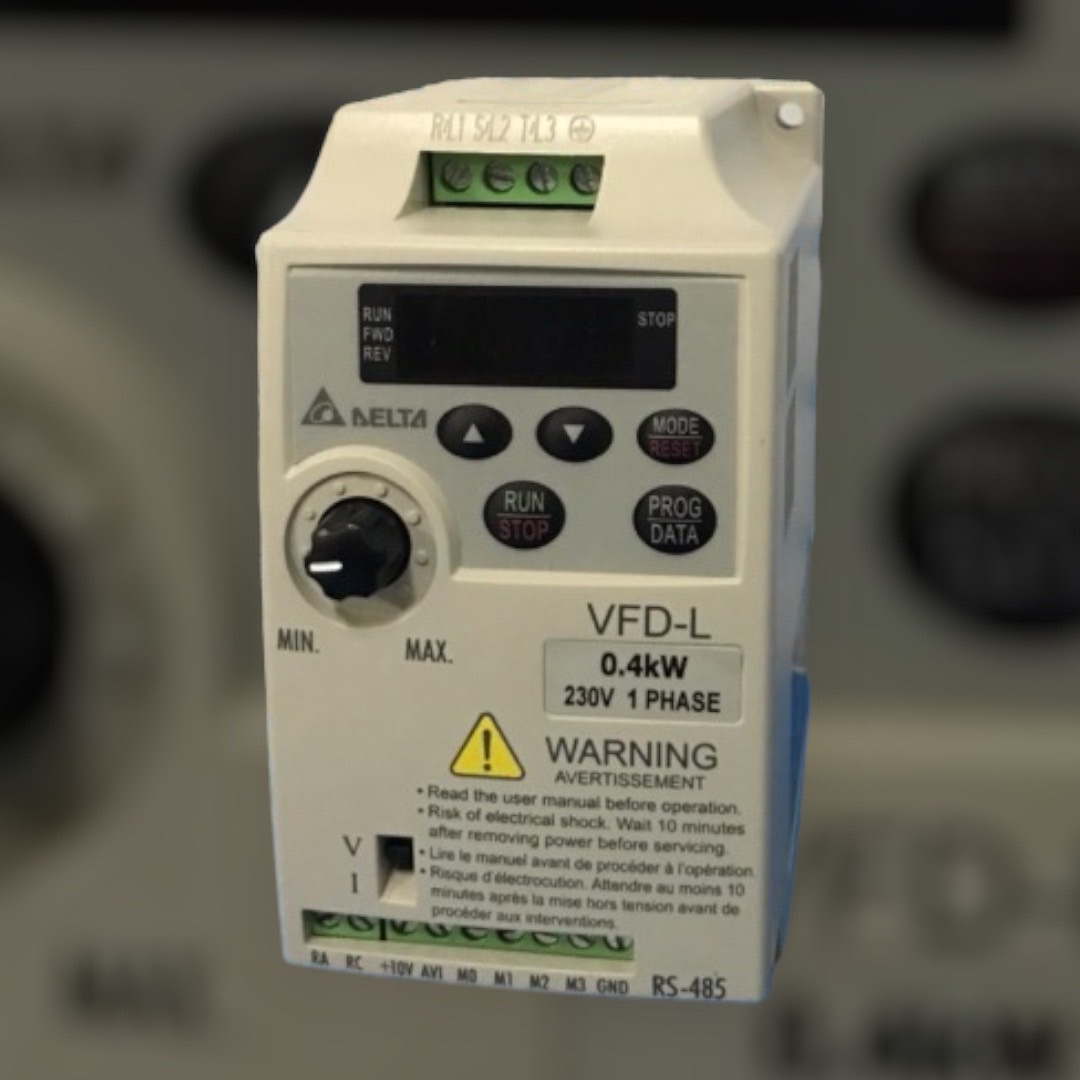 Delta Inverter VFD004L21A 0.5HP 0.37kW Input 220V 1-Phase Output 220V 3-Phase
