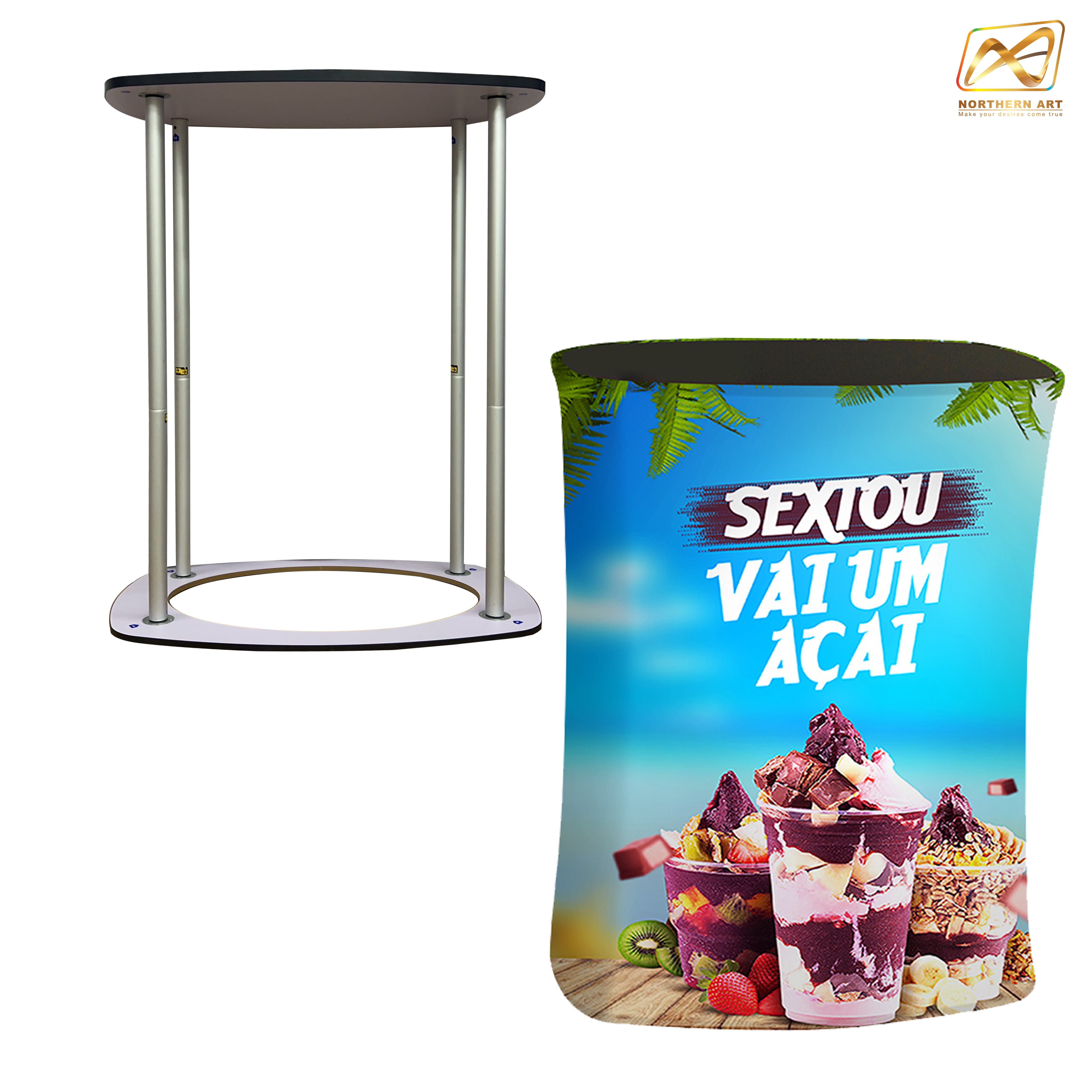 เคาน์เตอร์ผ้าสำเร็จรูป รุ่น R06 ทรงสี่เหลี่ยมผืนผ้า โครงอะลูมิเนียมอย่างดี จัดเก็บง่าย