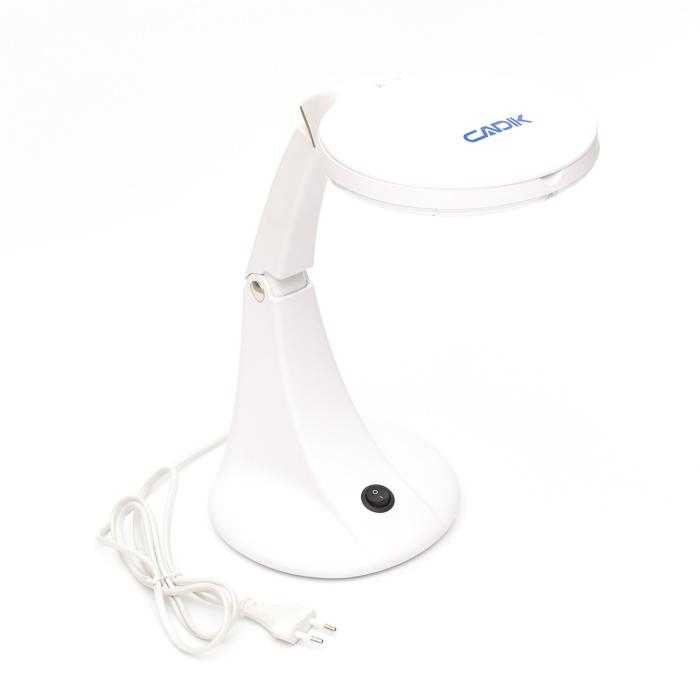 Cadik โคมไฟLED แว่นขยาย 3D+12D (1.75+4เท่า) เลนส์กระจก แบบตั้งโต๊ะ รุ่น SM-40-3