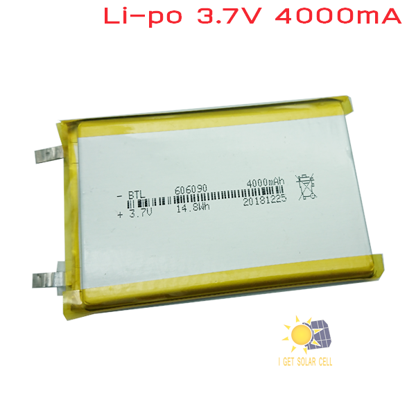 ลิเธียมโพลิเมอร์ Li-Po 3.7V 4000mAh 606090