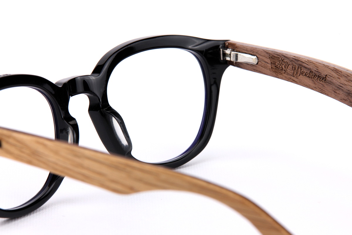 กรอบแว่นสายตาขาไม้ Weekend Duet Collection Tokyo Black (Light)