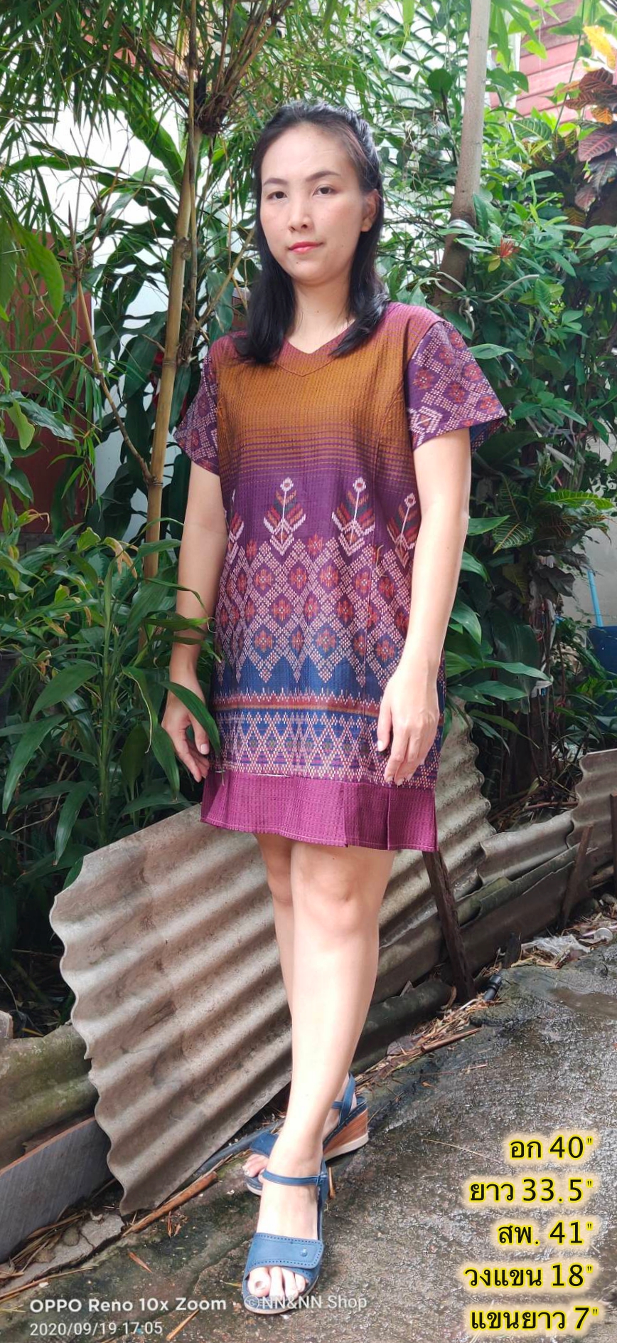 NNandNN Shop 1 0015 เดรสผ้าไทย หลายสี 40