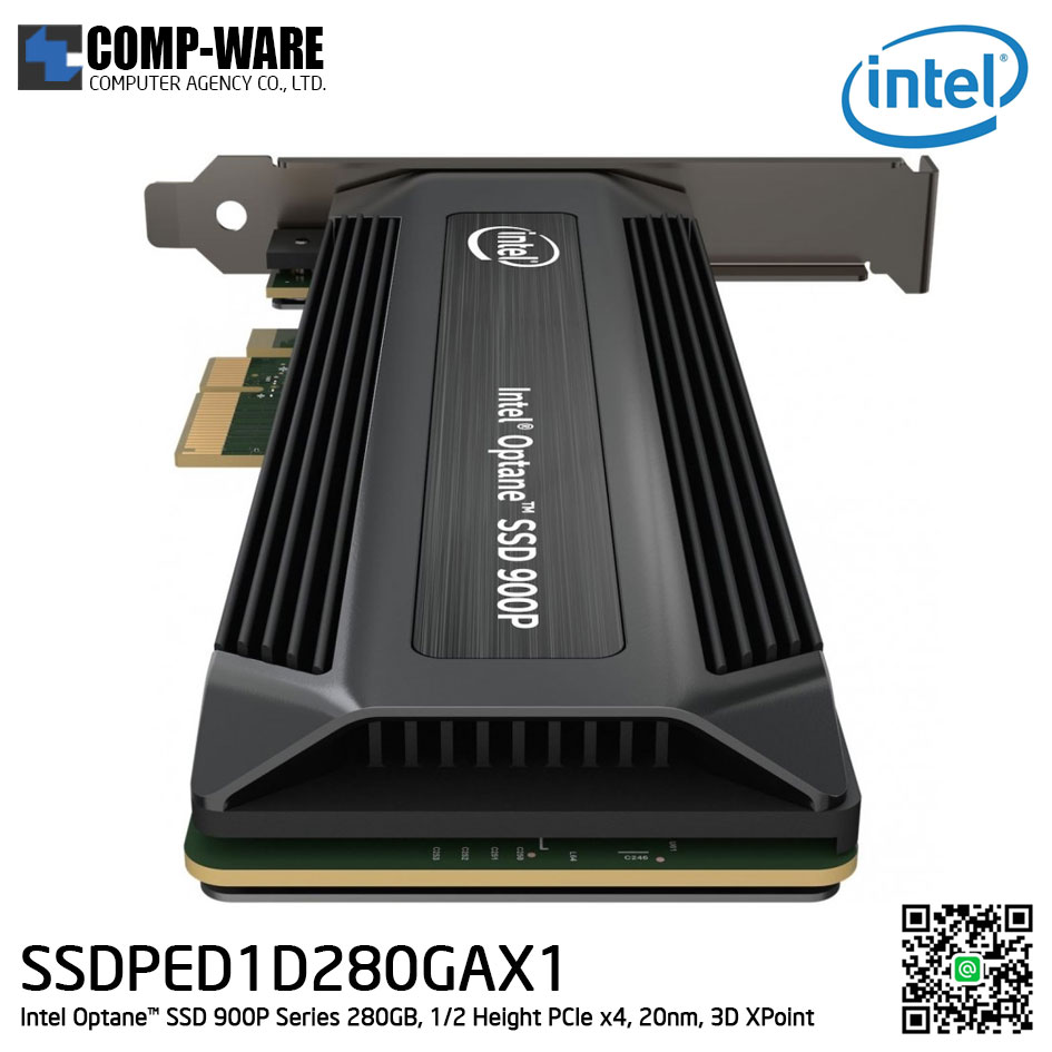 Intel Optane™ SSD 900P Series (280GB, 1/2 Height PCIe x4, 20nm, 3D XPoint™) - SSDPED1D280GAX1
