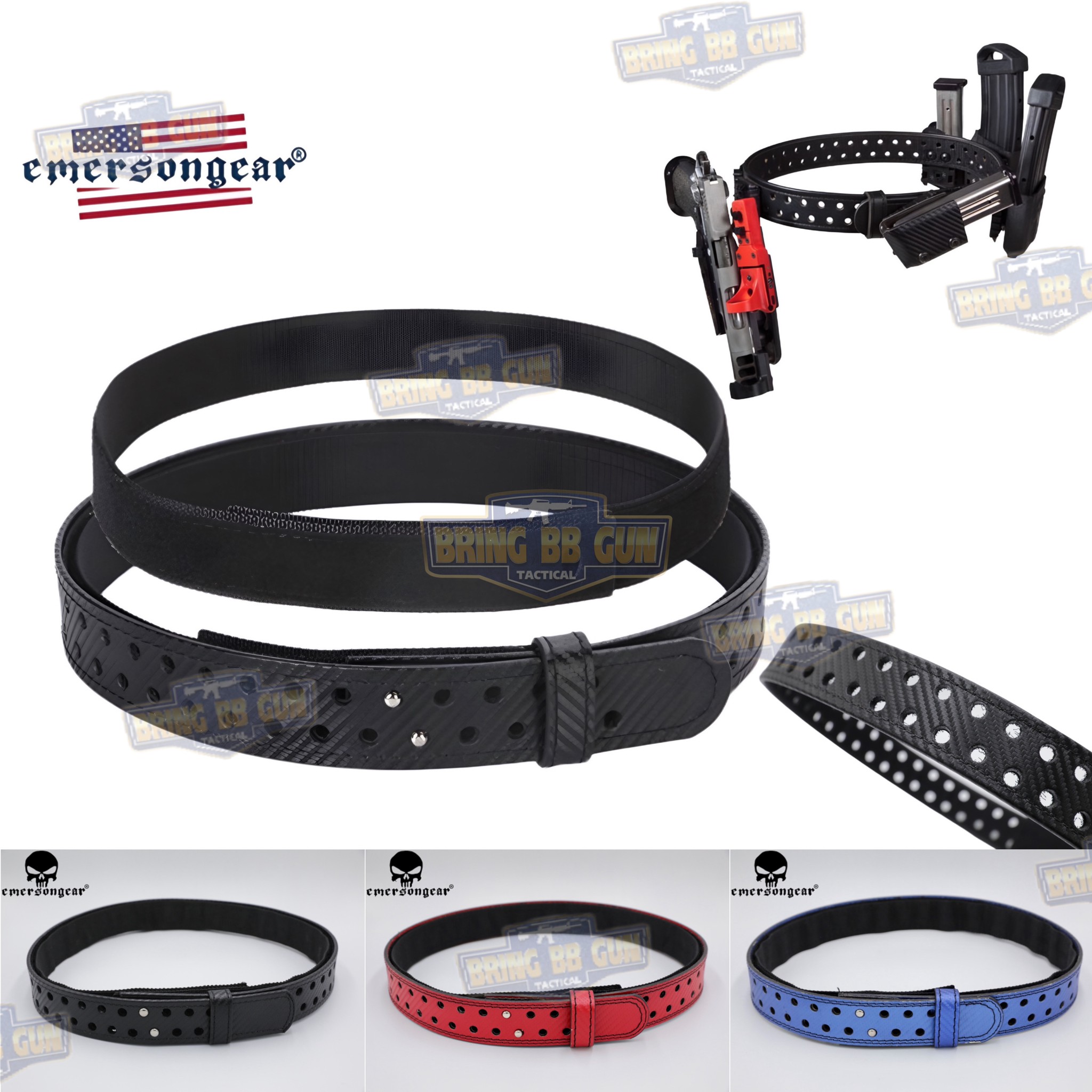 เข็มขัด IPSC ลายเครฟล่า ยี่ห้อ Emerson (ELS Competiton Belt ues on IPSC & 3-Gun)