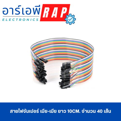 สายไฟจัมเปอร์ เมีย-เมีย ยาว 10cm. จำนวน 40 เส้น
