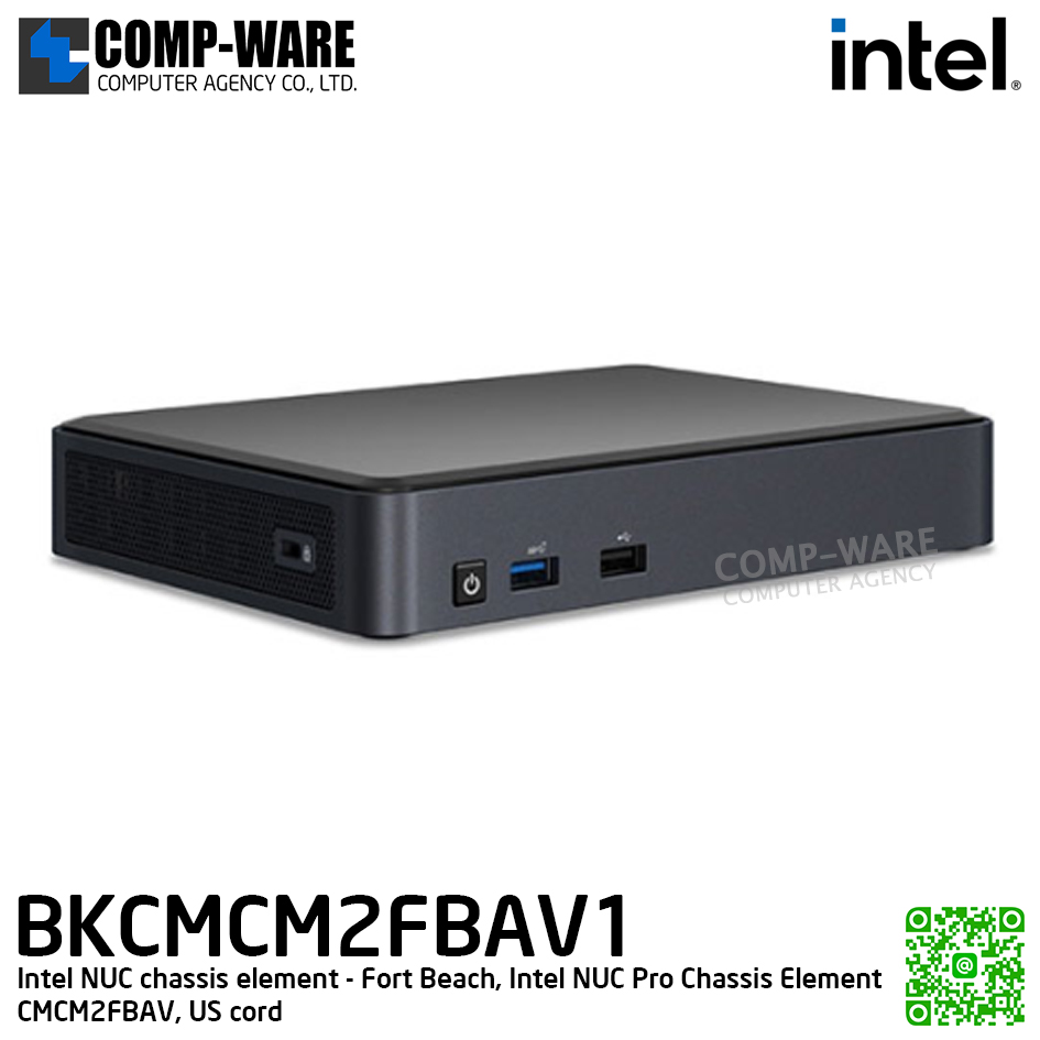 Intel NUC chassis element - Fort Beach, Intel NUC Pro Chassis Element CMCM2FBAV, US cord / 3Y Warranty / สำหรับ ไลท์สตรีม ตัดต่อ มีCapture card / เครื่องเปล่า - BKCMCM2FBAV1,99A2NJ