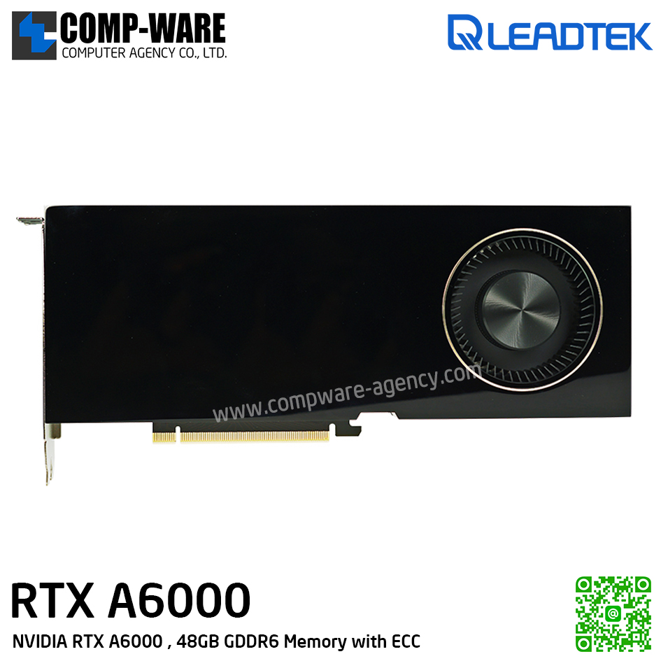 Leadtek NVIDIA RTX A6000 (48GB GDDR6 with ECC) Workstation Graphics Card for revolutionary designs, scientific breakthroughs, and immersive entertainment รับประกัน 3ปี