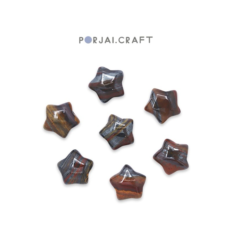 Tiger Iron Star Bead ลูกปัดดาวไทเกอร์ไอออน 15mm