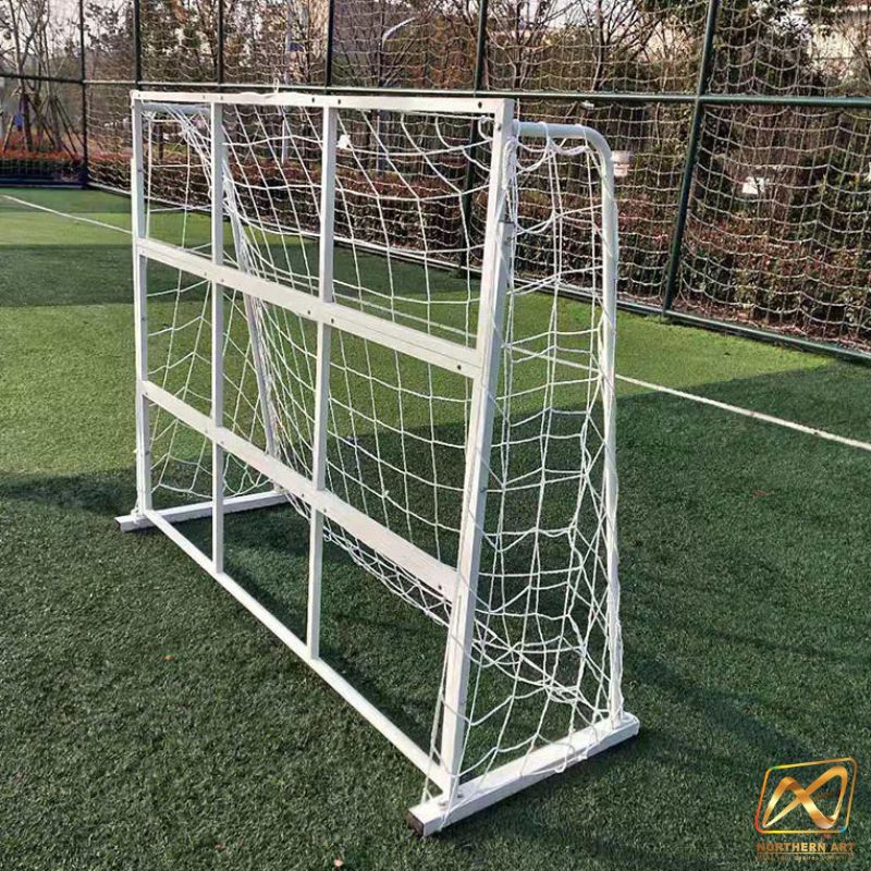 เข่าเกมส์ฟุตบอล เกมส์เตะบอล เกมส์FOOTBALL ขนาด (W)3 x (H)2 ม.โครงเหล็กสีขาว ถอดประกอบได้ พร้อมป้าย9 ช่อง