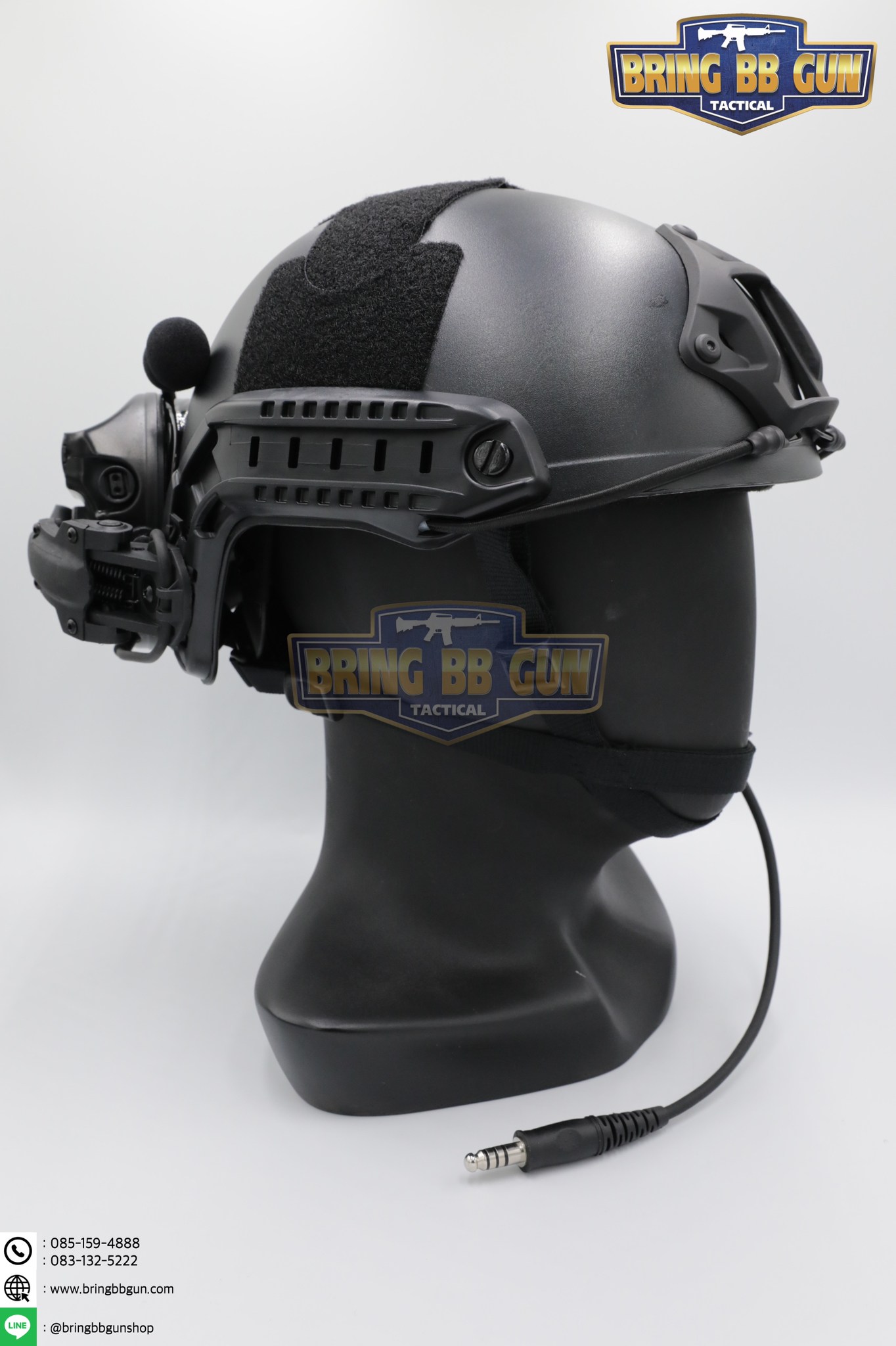 หูฟังสื่อสารตัดเสียงได้ ทรง Comtac III ยี่ห้อ Tac-Sky รุ่น หูฟังตัดเสียงพร้อมขาติดหมวกฟาส