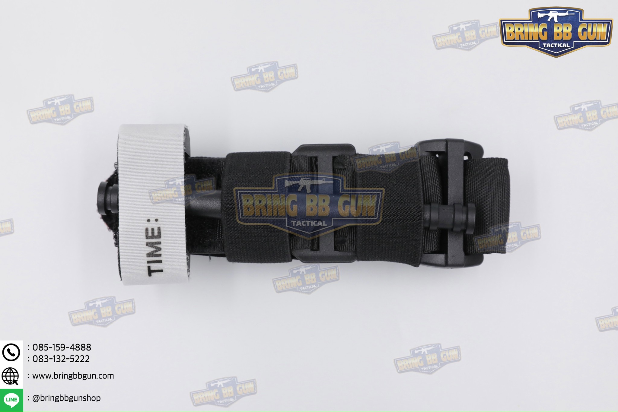 สายรัดเก็บทูนิเก้ แบบMolle ติดเข็มขัดยุทธวิธี/เสื้อเวส ยางยืด(สำหรับเก็บทูนิเก้) แบบMolle ติดเข็มขัดยุทธวิธี/เสื้อเวส สายรัดจัดเก็บอุปกรณ์ทูนิเก้ แบบMolle (Belt Mounted Elastic Tourniquet) (Elastic TQ Holder) (Tourniquet Holder)