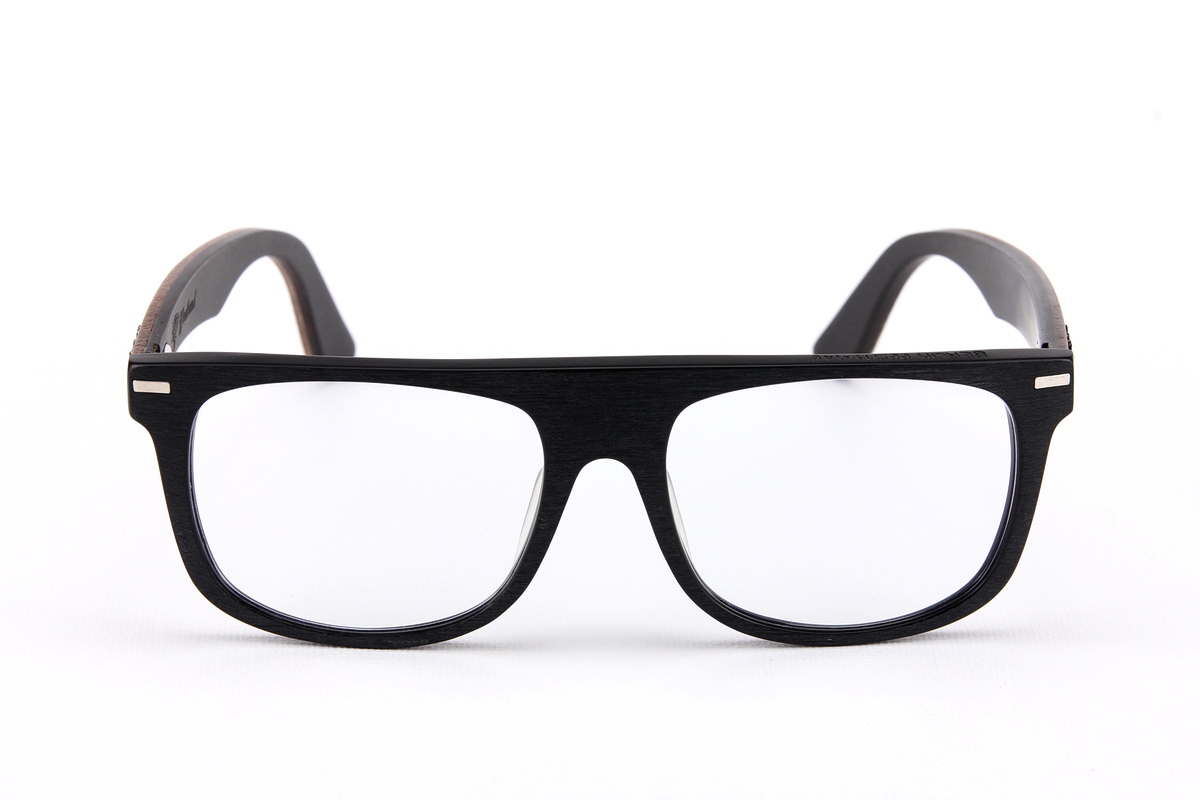 กรอบแว่นสายตาขาไม้ Weekend Duet Collection Berlin Matte Black (Dark)
