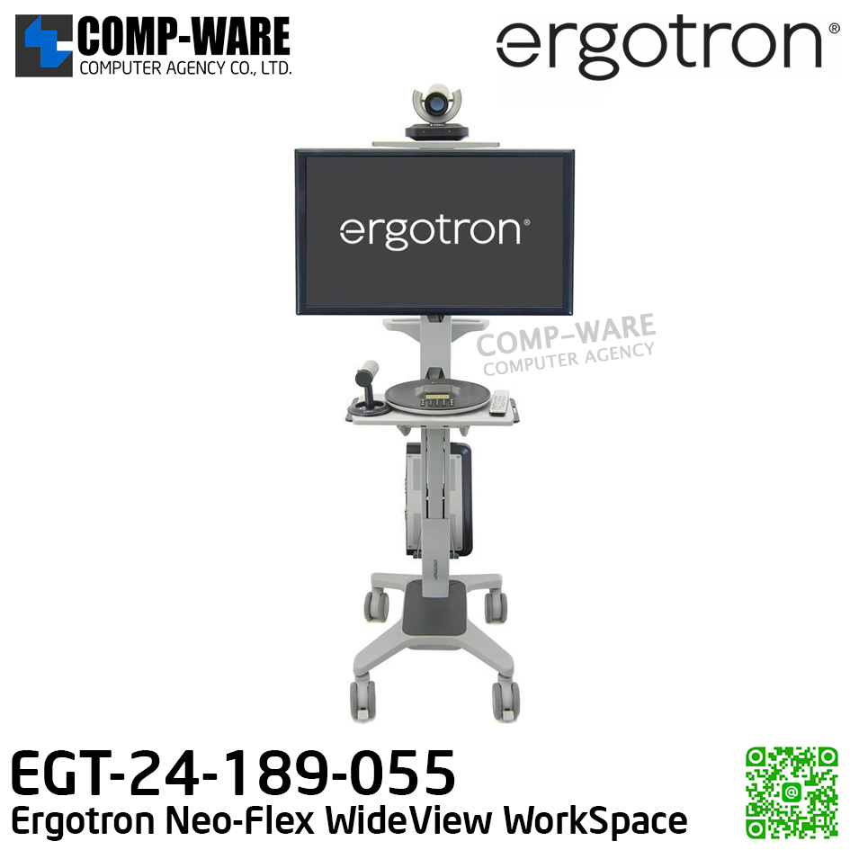 Ergotron Neo-Flex WideView WorkSpace EGT-24-189-055 Large Display Cart (3Y Warranty)